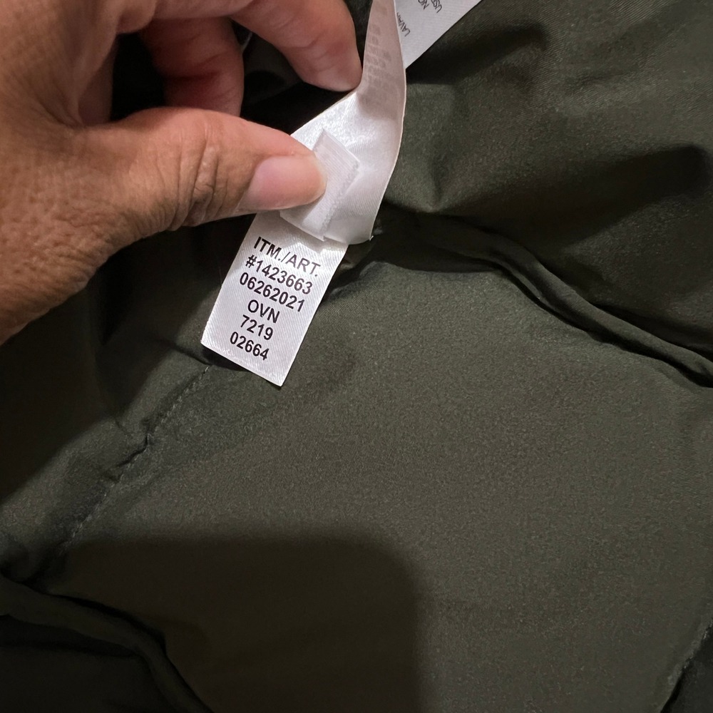 Andrew Marc Stretch Hooded Puffer Coat Olive Green Women's Size XL - Picture 14 of 15
